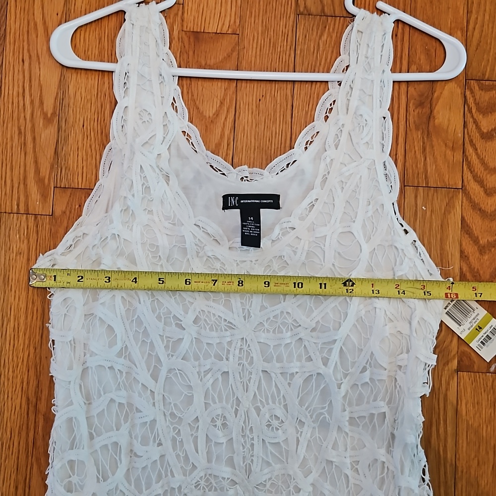 NWT INC Lace Dress (Bright White) - Picture 5 of 10